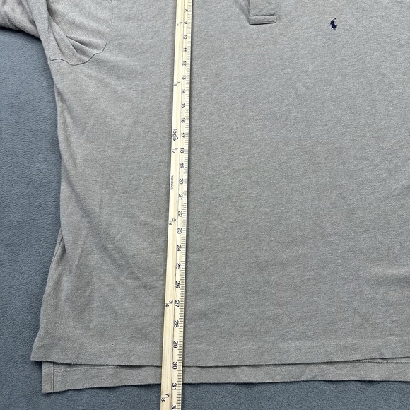 Vtg‎ Polo Ralph Lauren Size 2XL Light Brown Long Sleeve Cotton Polo Shirt Button - Picture 9 of 12